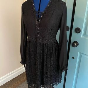 Topshop Black Lace Dress